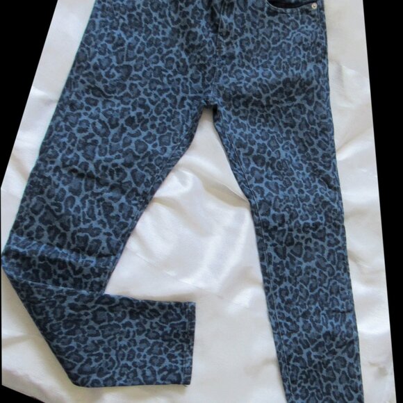 Michael Kors Animal Print Jeans Denim,sz.4. Blue,Cotton - Picture 2 of 8